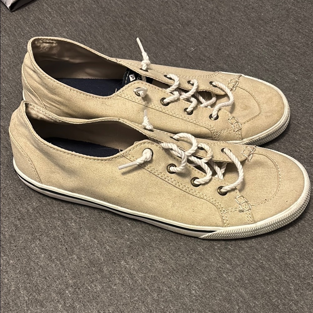 Sperry Light Tan Canvas Sneakers